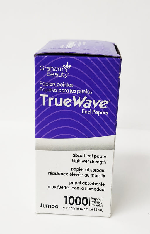 Graham Beauty Tru Wave End Papers 1000 pièces (4 po x 2,5 po)
