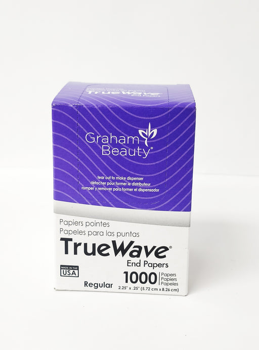 Graham Beauty Tru Wave End Papers 1000 pièces (2,25 po x 3,25 po)