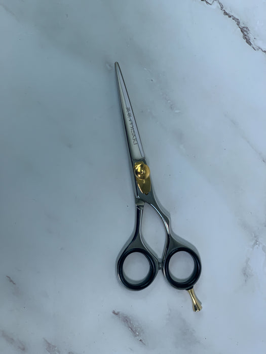 Misaki japonais 5,5 po. Ciseaux de coiffure et de salon de coiffure décalés Ciseaux de coupe en acier inoxydable
