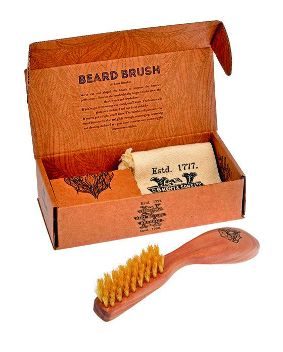 Kent (K-BBRUSH) Wooden Beard Brush (165mm/6.5in)