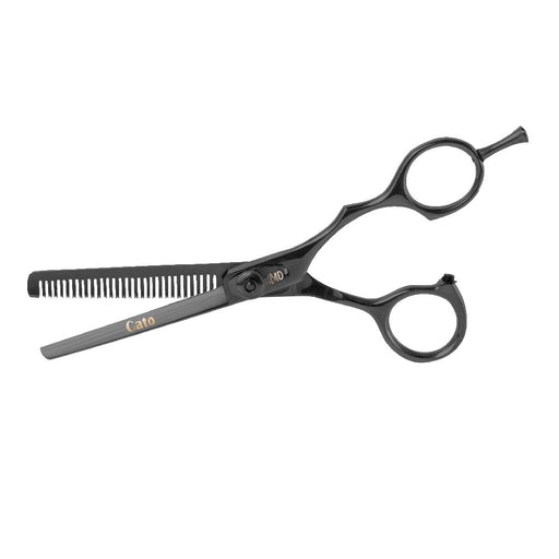 MD Cato Thinning Shear Black 6.5 in. Thinning Barbershop & Salon Shears Lightweight Budget Texturizing Scissors