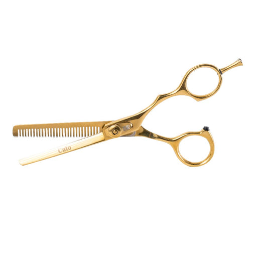 MD Cato Thinning Shear Gold 6.5 in.Thinning Barbershop & Salon Shears Lightweight Budget Texturizing Scissors