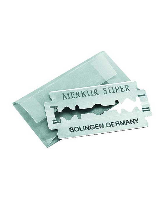 Lames de rasoir de sécurité Merkur Super Platinum à double tranchant (paquet unique, 10 lames/paquet)