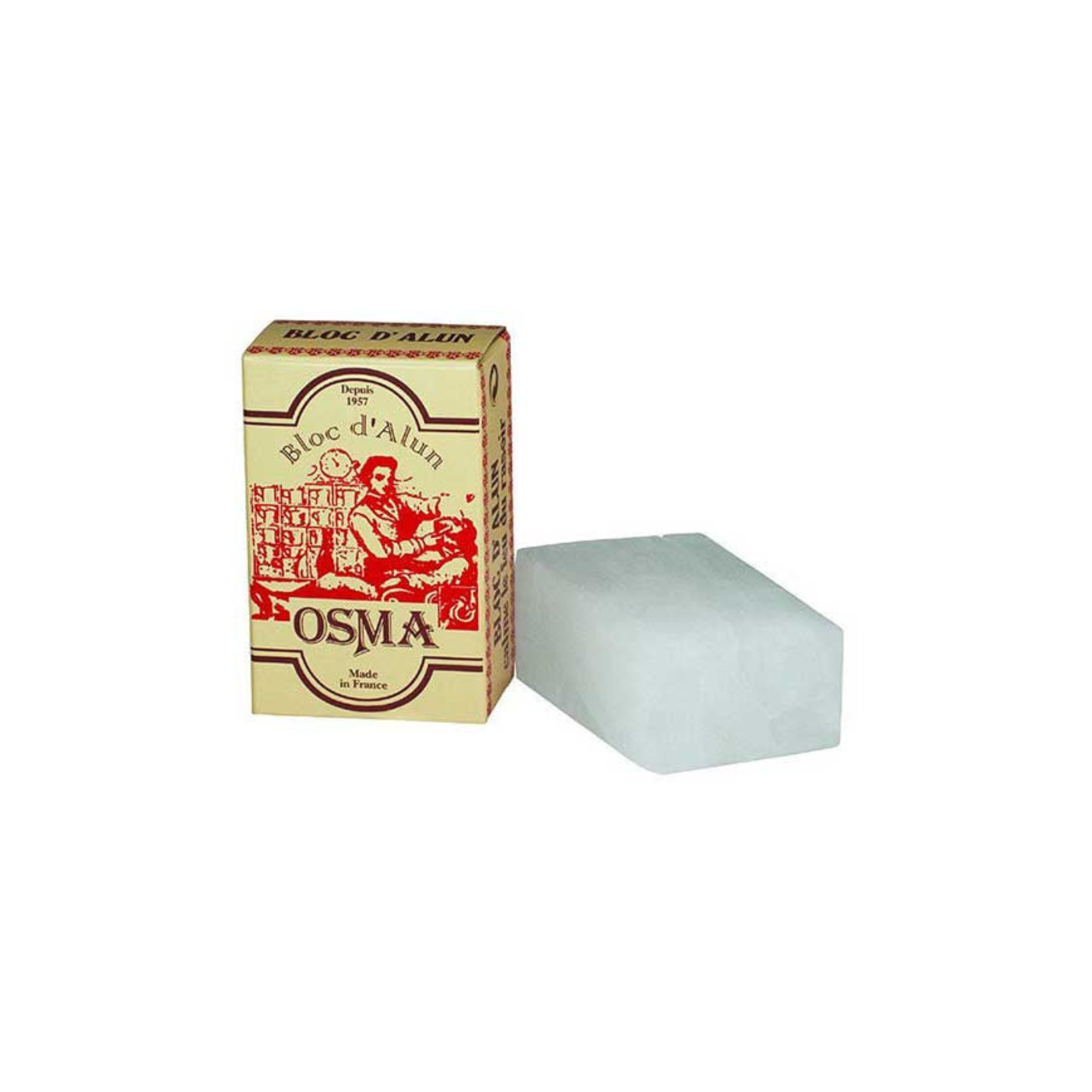 Osma Classic Alum Block - 75g / 2.6oz Block - BarberSupplies Canada
