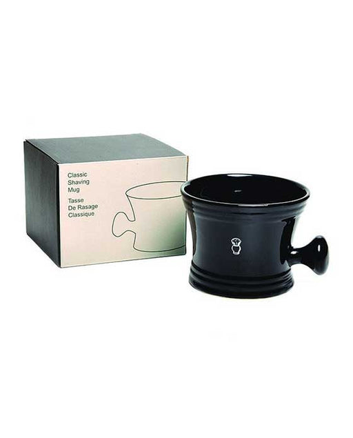 PureBadger Collection Black Porcelain Apothecary Shaving Mug (Fits 100g Shaving Soap)