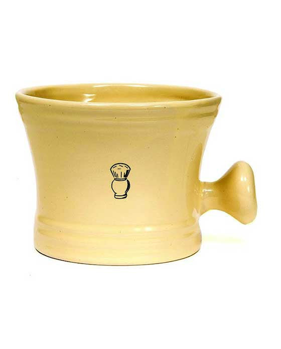 PureBadger Collection Mug à raser apothicaire en porcelaine crème – Convient pour 100 g de savon à raser