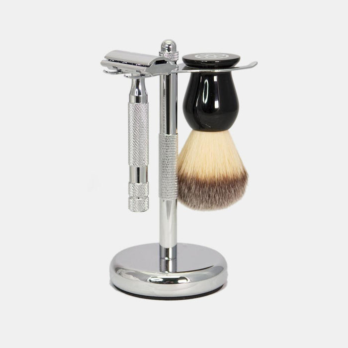 RR-967292 Rockwell Razors 3pc Shavestand, Gun Metal (STAND ONLY)