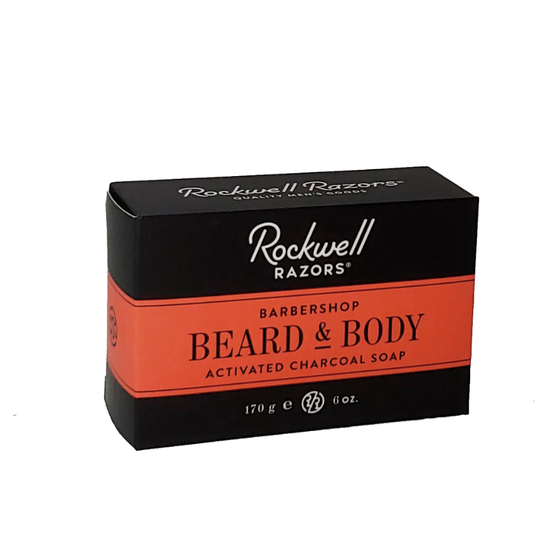 Rockwell Razors Beard & Body Activated Charcoal Soap (170g / 6 oz) - BarberSupplies Canada
