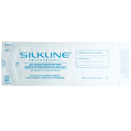 BabylissPRO Silkline sterilization pouches. 3-1/2 in. x 10 in.. 200 pouches/box.