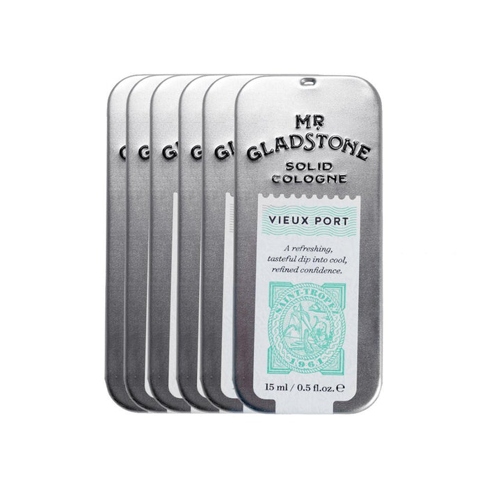 Mr. Gladstone Vieux Port Solid Cologne - Parfum fin rappelant Saint-Tropez de 1961 (boîte de 6)