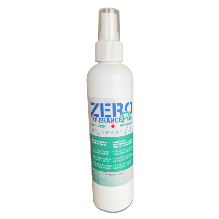 Spray pour les mains et les surfaces Zero Tolerance 8 oz