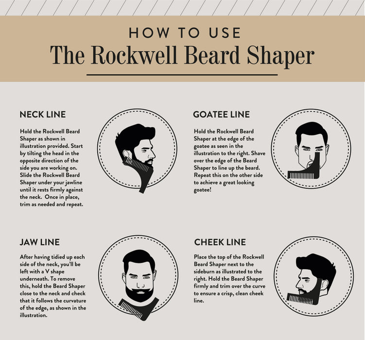 ROCKWELL PLASTIC BEARD SHAPER (Case pack of 10) — BarberSupplies Canada