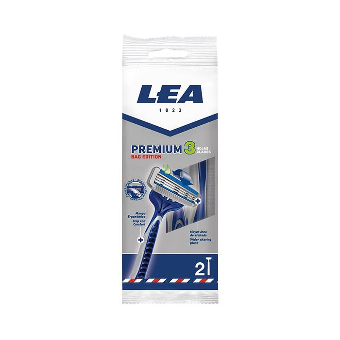 Lea Premium 3 Blade Disposable Razor Bag Edition (2 Units) Pack of 12